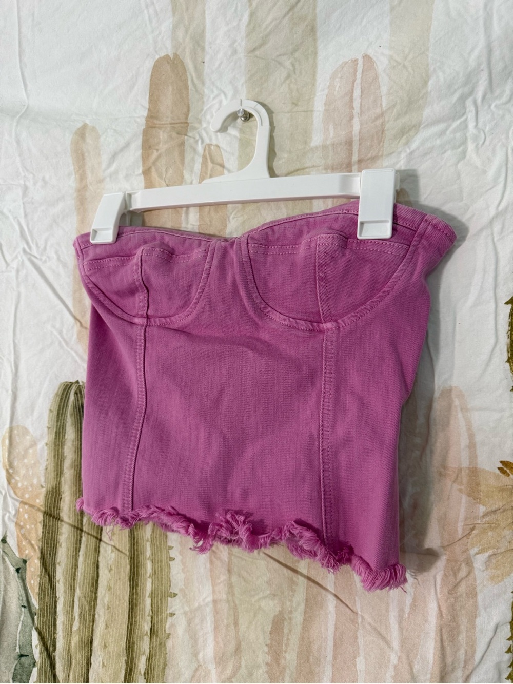 superdown Pink High-Waist Denim Skirt